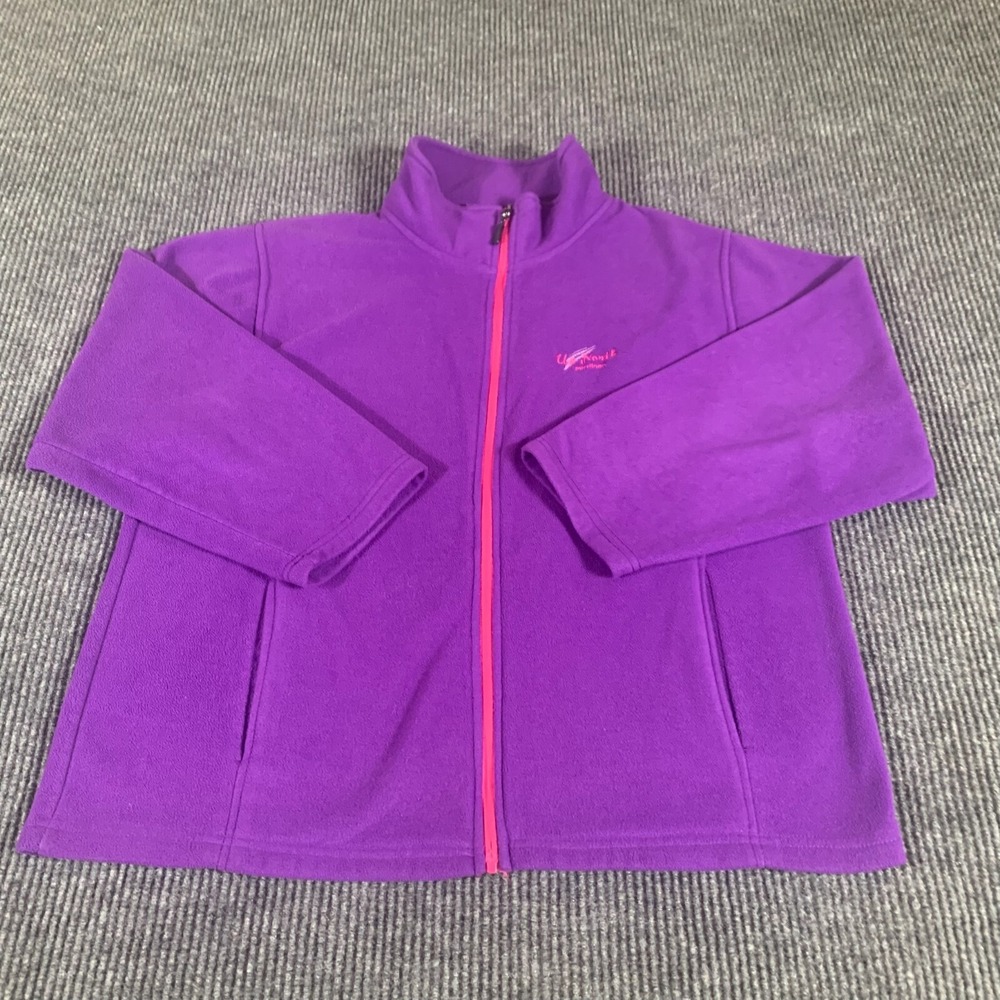 VTG TR McTaggart‎ Jacket Womens 2XL Purple Fleece Up North Michigan Zip Up Retro